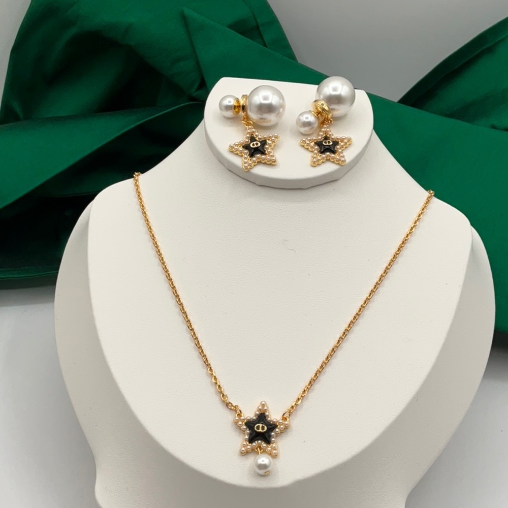 Gold Star Pearl Jewelry Set